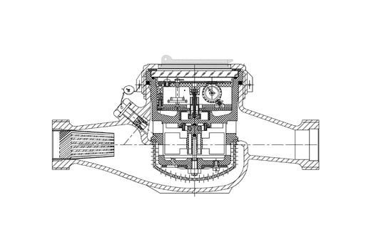KLEPSAN KVS-17K Su Sayacı 11/4'' 260mm