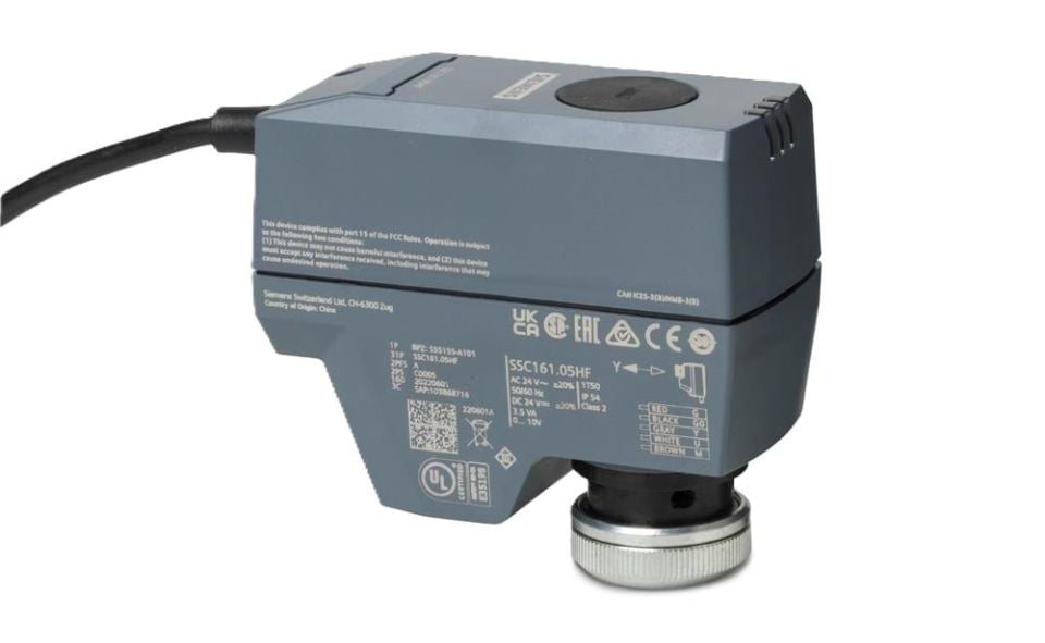 Siemens SSC161.05HF Линеен задвижващ механизъм за клапани 300N AC/DC 24V