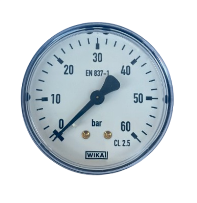 WIKA 111.12.063 Back Mount Pressure Gauge Ø63mm 60 Bar | ORFA Industrial