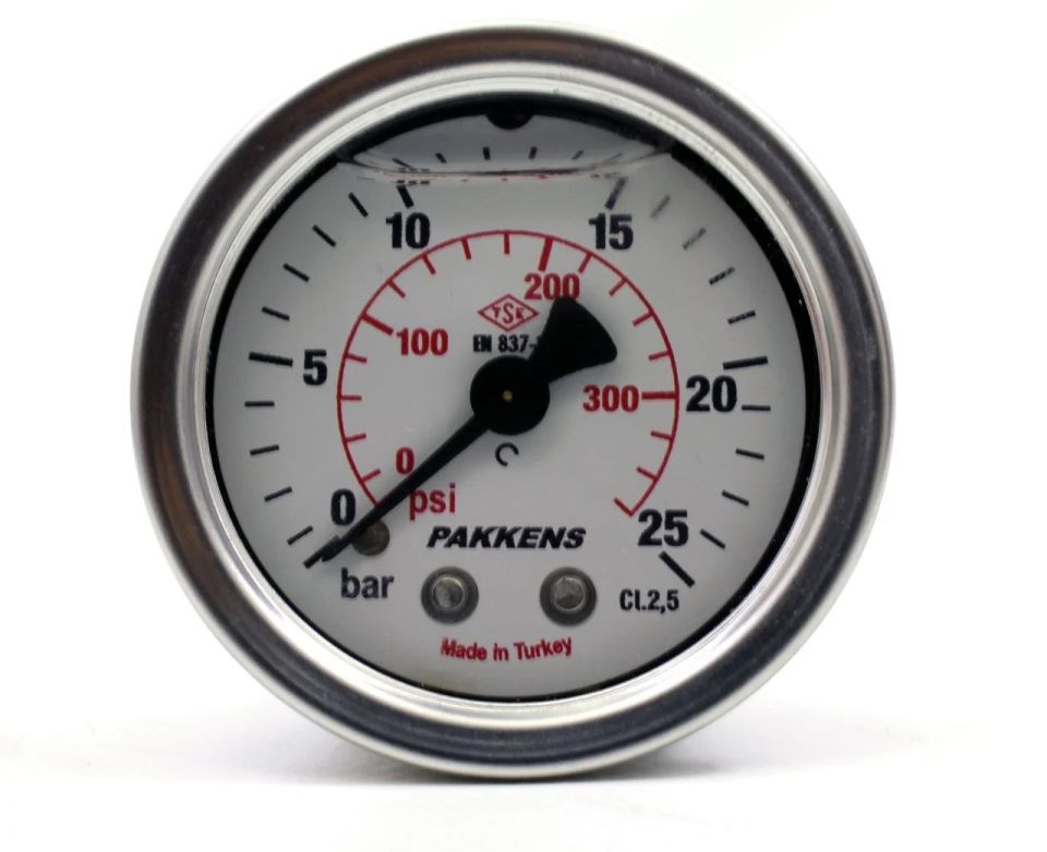 PAKKENS Arka Bağlantılı Gliserinli Manometre Ø63 25 Bar