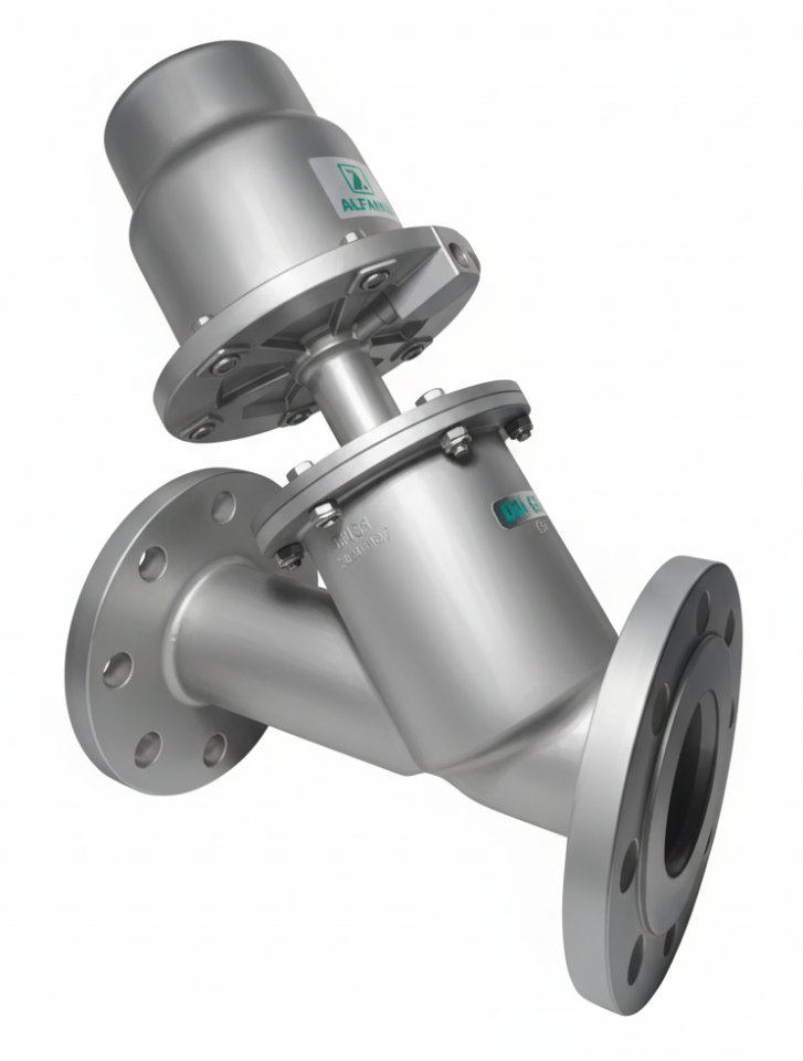 ALFANOX 105 Paslanmaz Y Tip Pnömatik On-Off Vana DN65 PN16