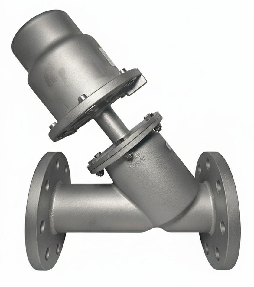 ALFANOX 105 Paslanmaz Y Tip Pnömatik On-Off Vana DN65 PN16