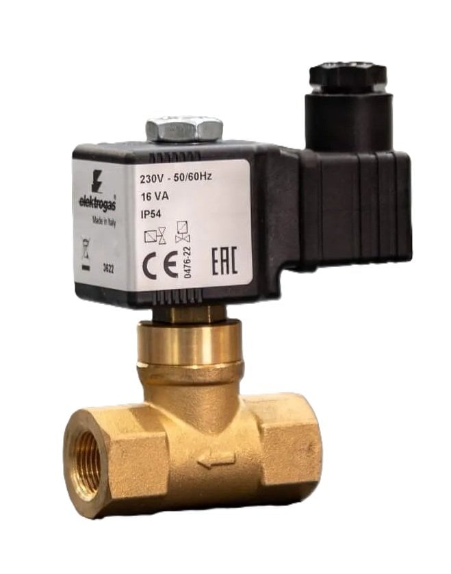 Elektrogas VMR12-OTN Pirinç Solenoid Valve 200mBAR 1/2''