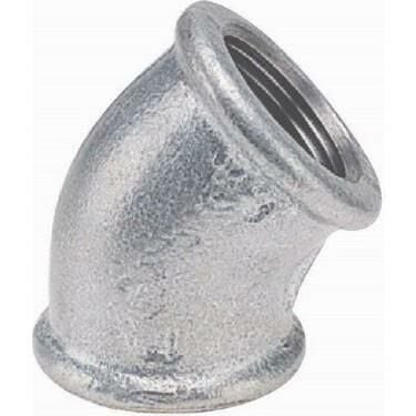 TRAKYA DÖKÜM 45° Galvaniz Açık Dirsek 1/2''
