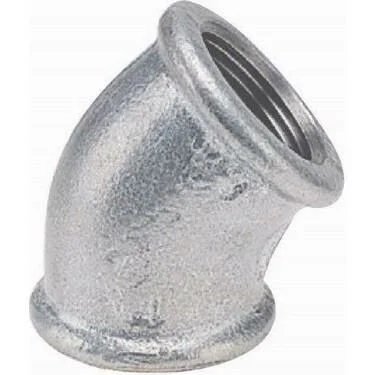 TRAKYA DÖKÜM 45° Galvaniz Açık Dirsek 3/8''
