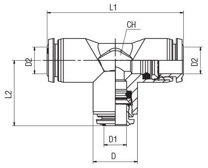 AIGNEP 55230 Pnömatik Otomatik TE Ø6mm
