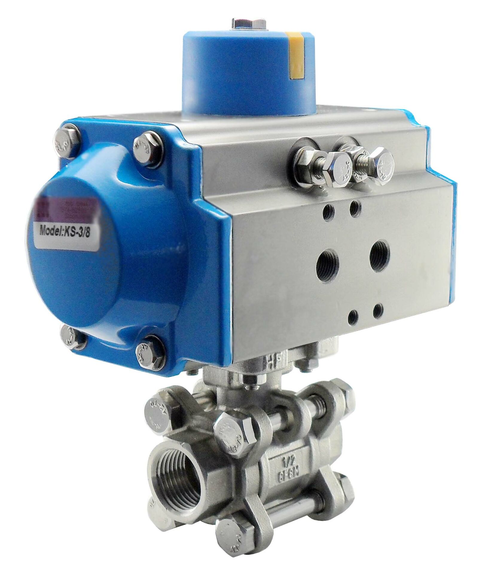 Pneumatic Actuated Stainless Steel Ball Valve 1/4'' 304 3P