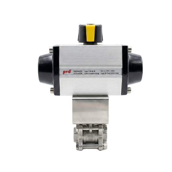 Pneumatic Actuated Stainless Steel Ball Valve 1/4'' 304 3P