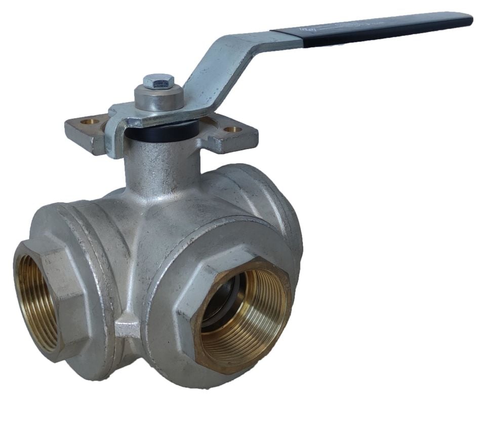 RB COMBI-SFER 3600 L Brass 3-Way Ball Valve PN10 1 1/2