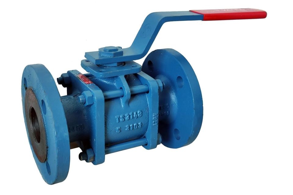 VALFTEK Tam Geçişli 3 Parçalı Küresel Vana DN80 PN40﻿