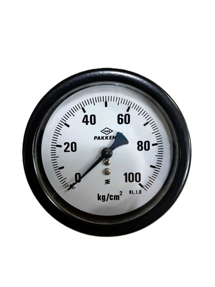 Pakkens Arka Bağlantılı Pano Tipi Manometre Ø100 - 100 Bar CL1,0