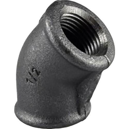 Trakya Döküm Siyah 45° Açık Dirsek 1''