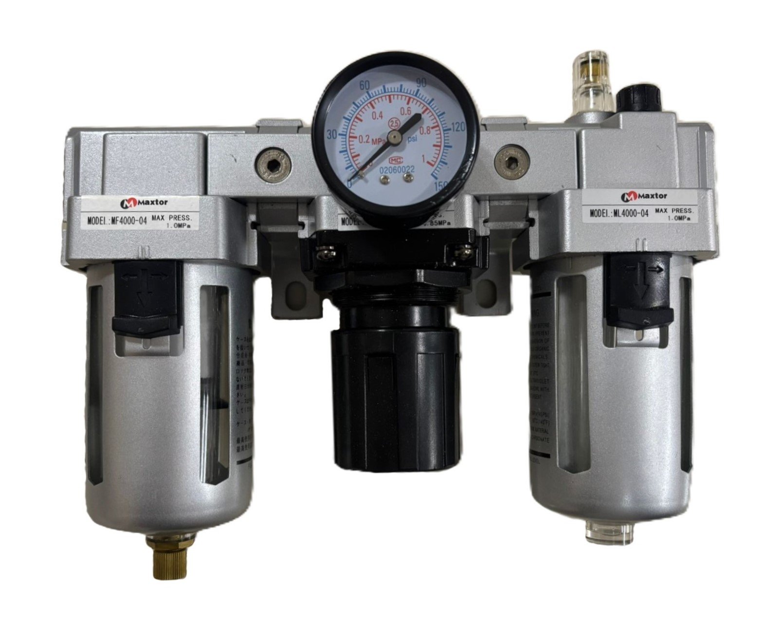 MAXTOR MC4000-04 Pneumatic Triple Air Preparation Unit Square Type F+R+L 1/2