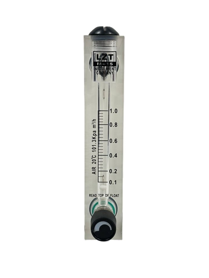 GENTEK LZM-15T-H003 Glass Tube Flow Meter with Control Valve