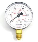 PAKKENS Bottom Connection Dry Type Pressure Gauge Ø63mm 25 Bar 1/4