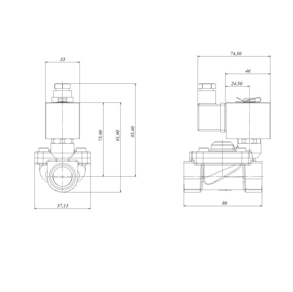 GEVAX 1901-KBNE016-190-G220AC Solenoid Valf 3/4''