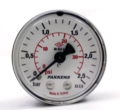 PAKKENS Arka Bağlantılı Manometre Ø63 2,5 Bar