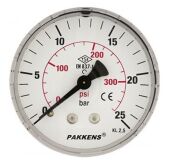 PAKKENS Arka Bağlantılı Manometre Ø63 mm 25 Bar
