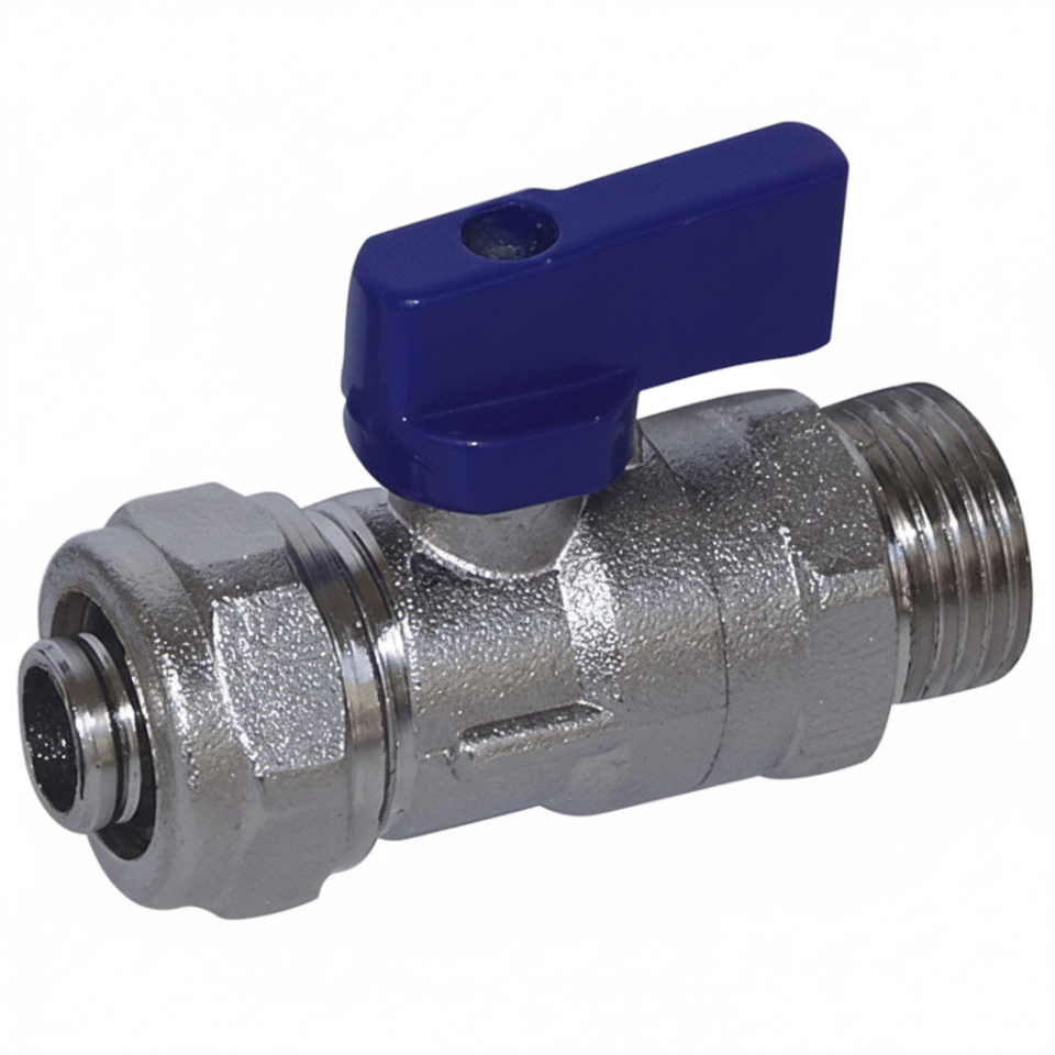 KONSAN Union Mini Manifold Valve Blue Ø16x2 - 1/2