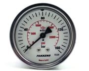 PAKKENS Заден монтаж Сух тип Манометър Ø63 mm 160 Bar 1/4
