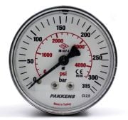 Pakkens Манометър със задна връзка Ø63 mm 315 Bar 1/4'' | ORFA Endüstriyel