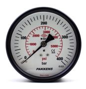 Pakkens Arka Bağlantılı Manometre Ø63 mm 400 Bar 1/4
