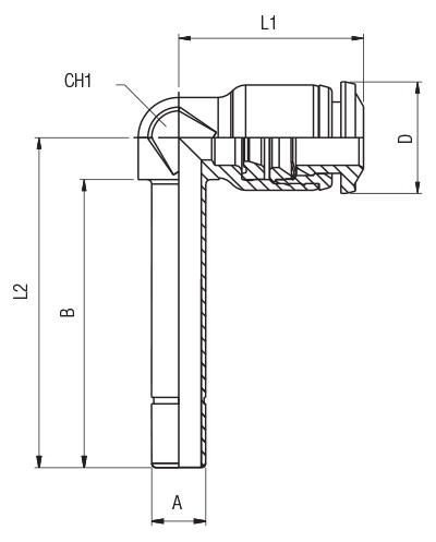 Aignep 55150 Uzun Pnömatik Dirsek Ø6mm