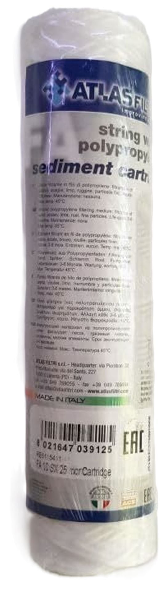 ATLAS FİLTRİ Sediment İplik Filtre 10'' 5 Micron