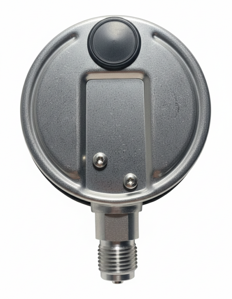 PAKKENS Alt Bağlantılı Doldurulabilir Manometre Ø100 mm 16Bar 1/2''
