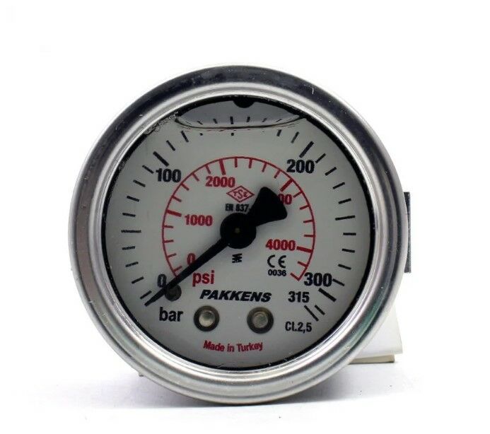 PAKKENS Arka Bağlantılı Pano Tipi Gliserinli Manometre Ø63 mm 315 Bar