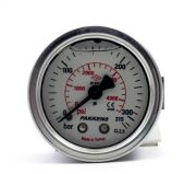 PAKKENS Back Connection Panel Type Glycerine Filled Pressure Gauge Ø63 mm 315 Bar 1/4