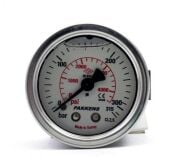 PAKKENS Back Connection Panel Type Glycerine Filled Pressure Gauge Ø63 mm 315 Bar 1/4