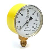 Pakkens Alt Bağlantılı Kapsül Diyaframlı Manometre Ø63 mm 60 MBar﻿ 1/4''