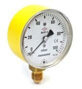 Pakkens Alt Bağlantılı Kapsül Diyaframlı Manometre Ø63 mm 100 MBar 1/4''