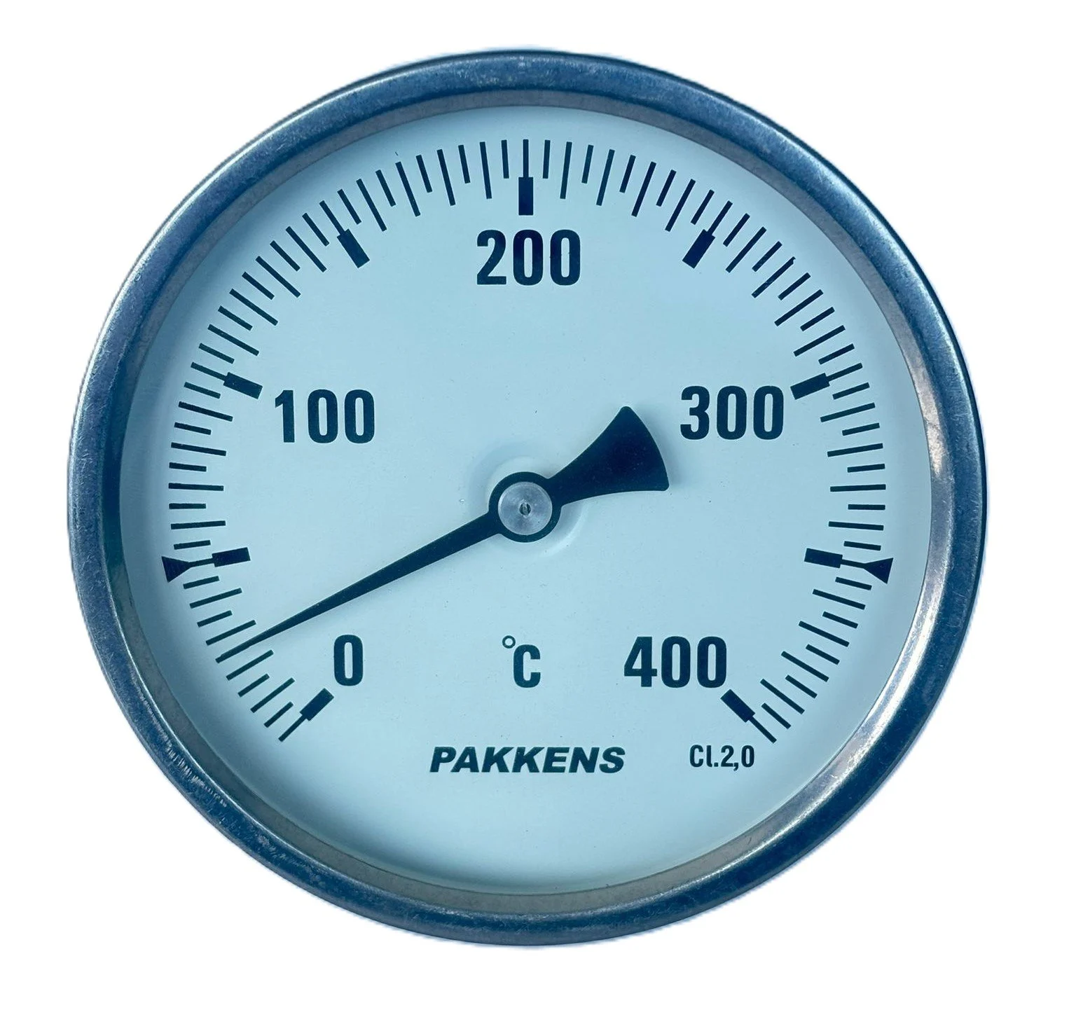 Pakkens ﻿﻿Arka Bağlantılı Bi-Metal Termometre Ø63mm 400°C 20cm