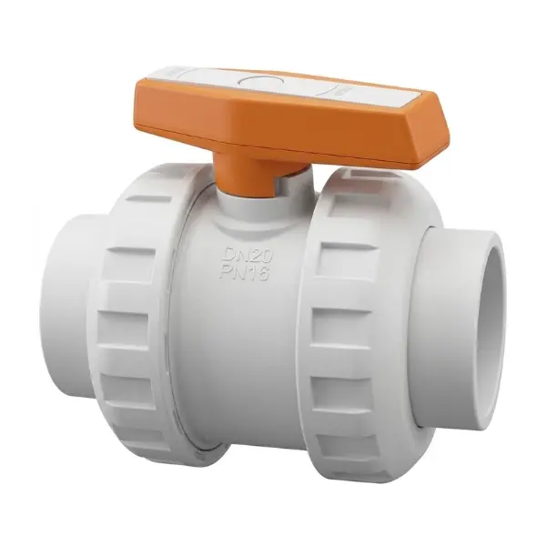 NOZBART PPRC Сферичен кран бял за залепване Ø50mm