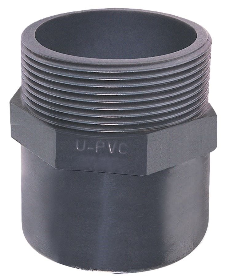 U-PVC Adhesive Joint External Thread Adapter Ø50 - 1 1/2''