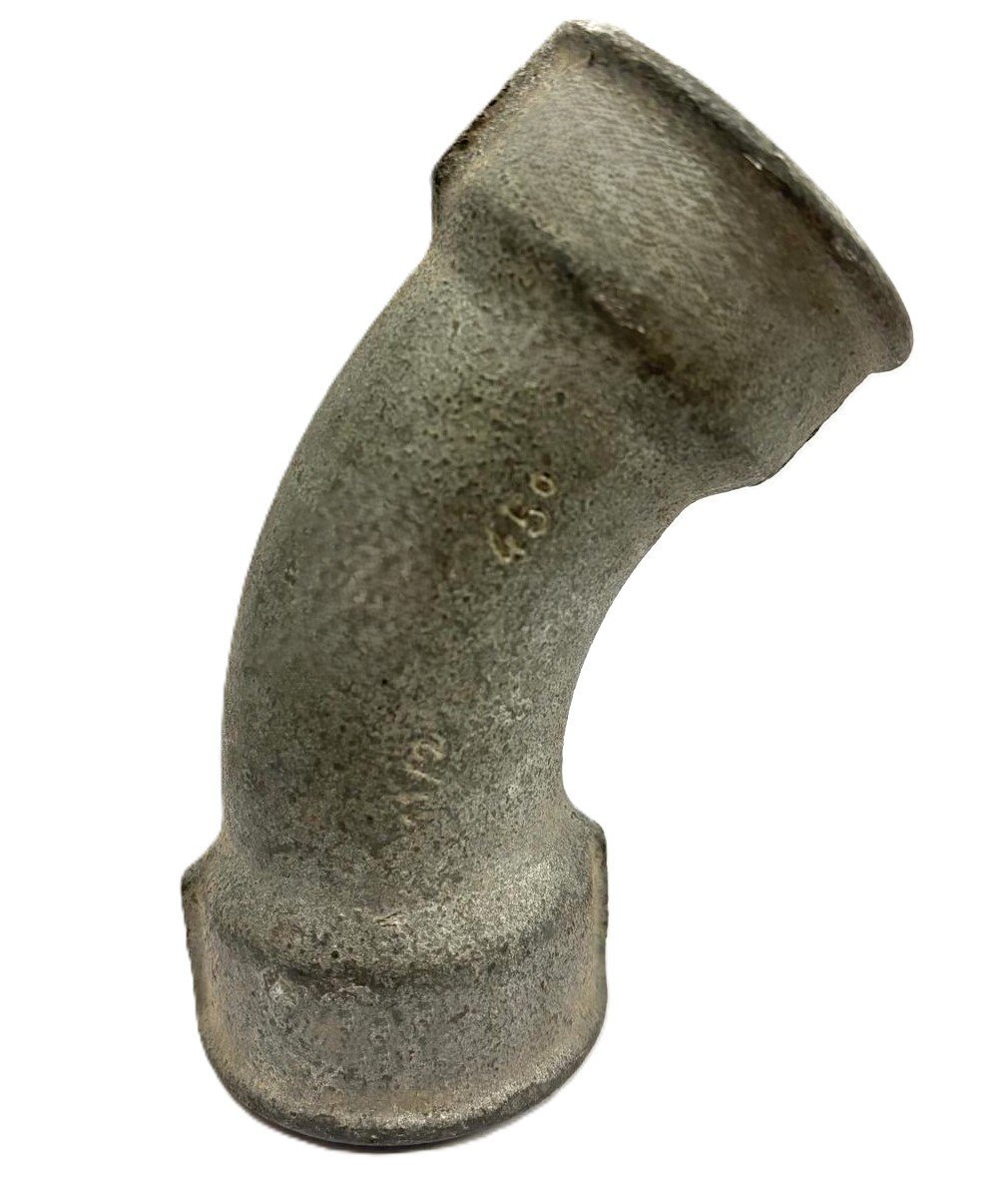 Döküm Galvaniz İç Dişli Deveboynu 1 1/2'' 45°