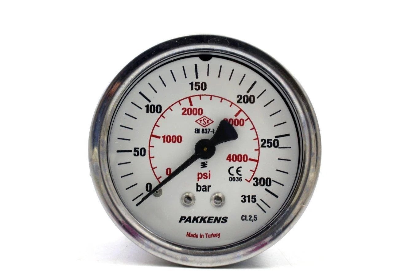 PAKKENS Arka Bağlantılı Manometre Ø40 mm 315 Bar