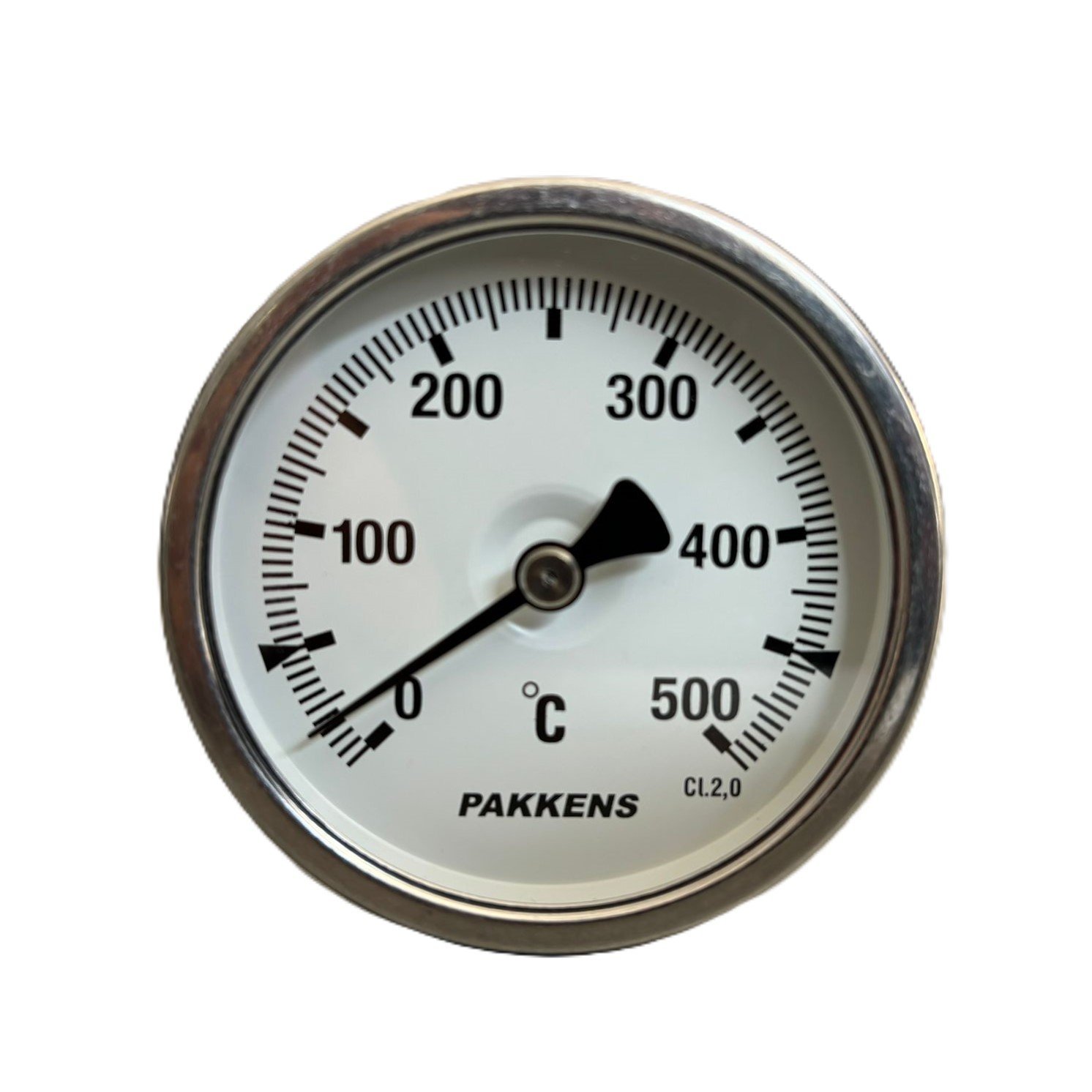 Pakkens Arka Bağlantılı Bi-Metal Termometre Ø63mm 500°C 40cm 1/2'' CL 2,0