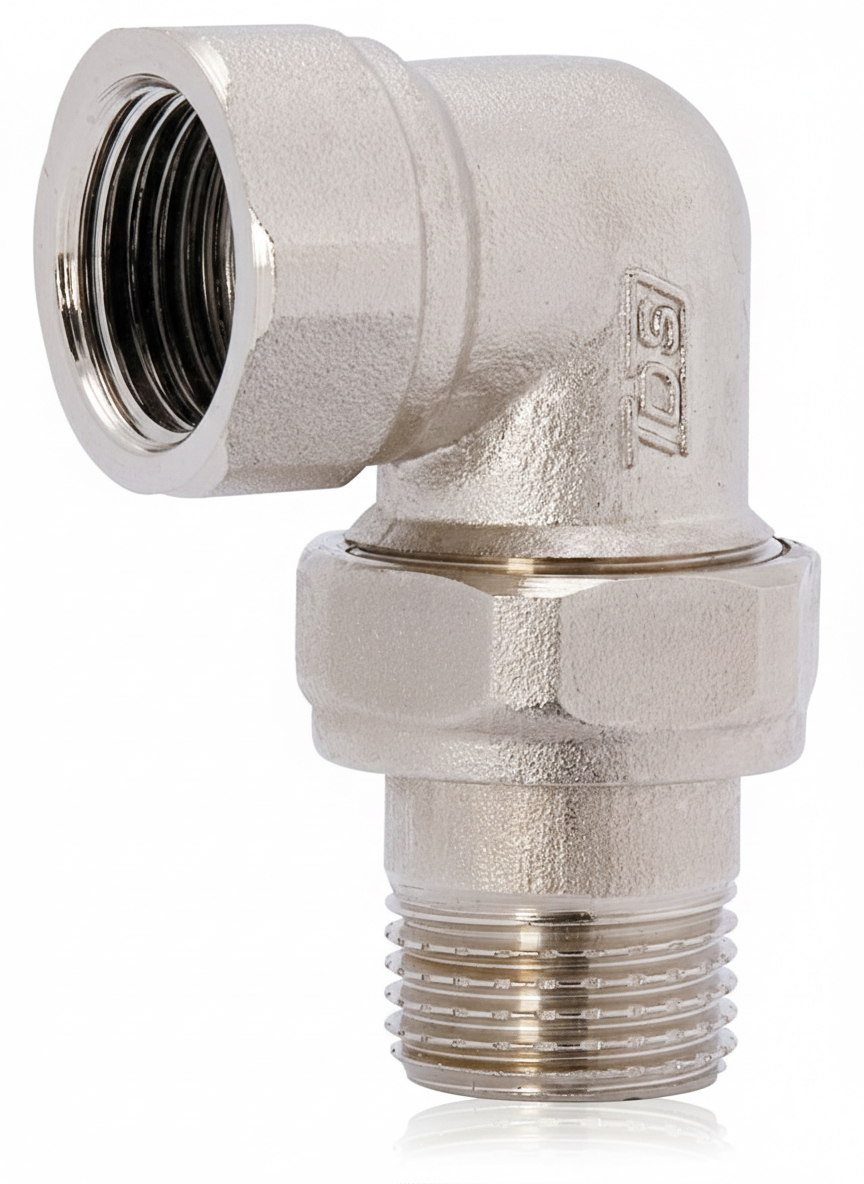 TDS 323 Nikel Kaplı Köşe Radyatör Rakoru PN25 1 1/4''