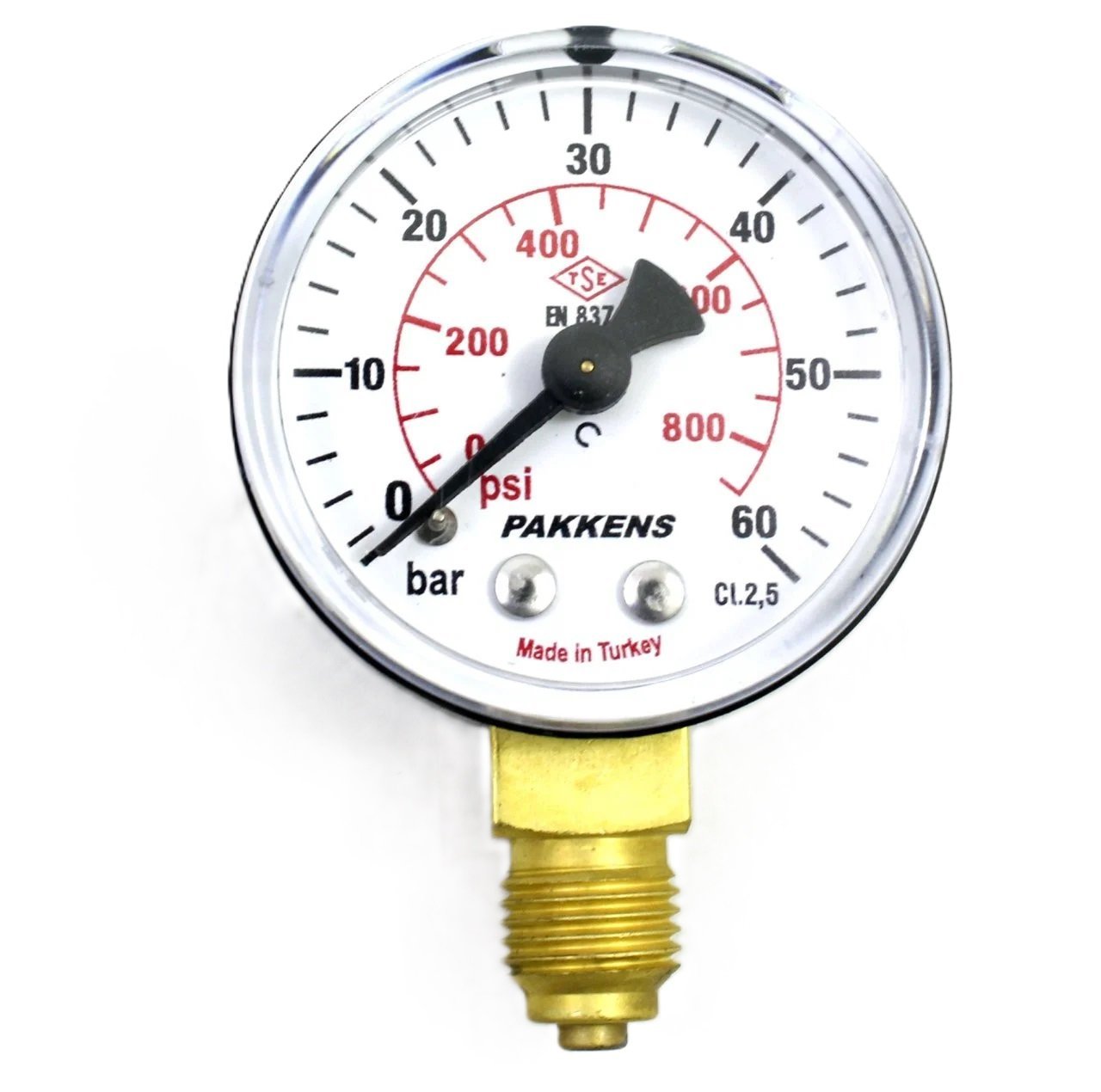 Манометър Pakkens Ø63 mm 0-60 Bar 1/4''