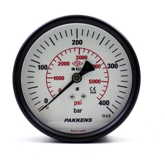 Pakkens Rear Connection Manometer Ø63 mm 400 Bar 1/4''