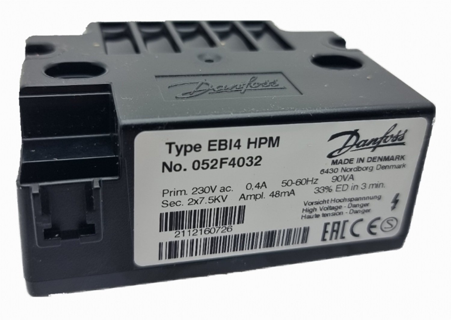 DANFOSS EBI4 Çift Çıkışlı Ateşleme Trafosu 2x7500V