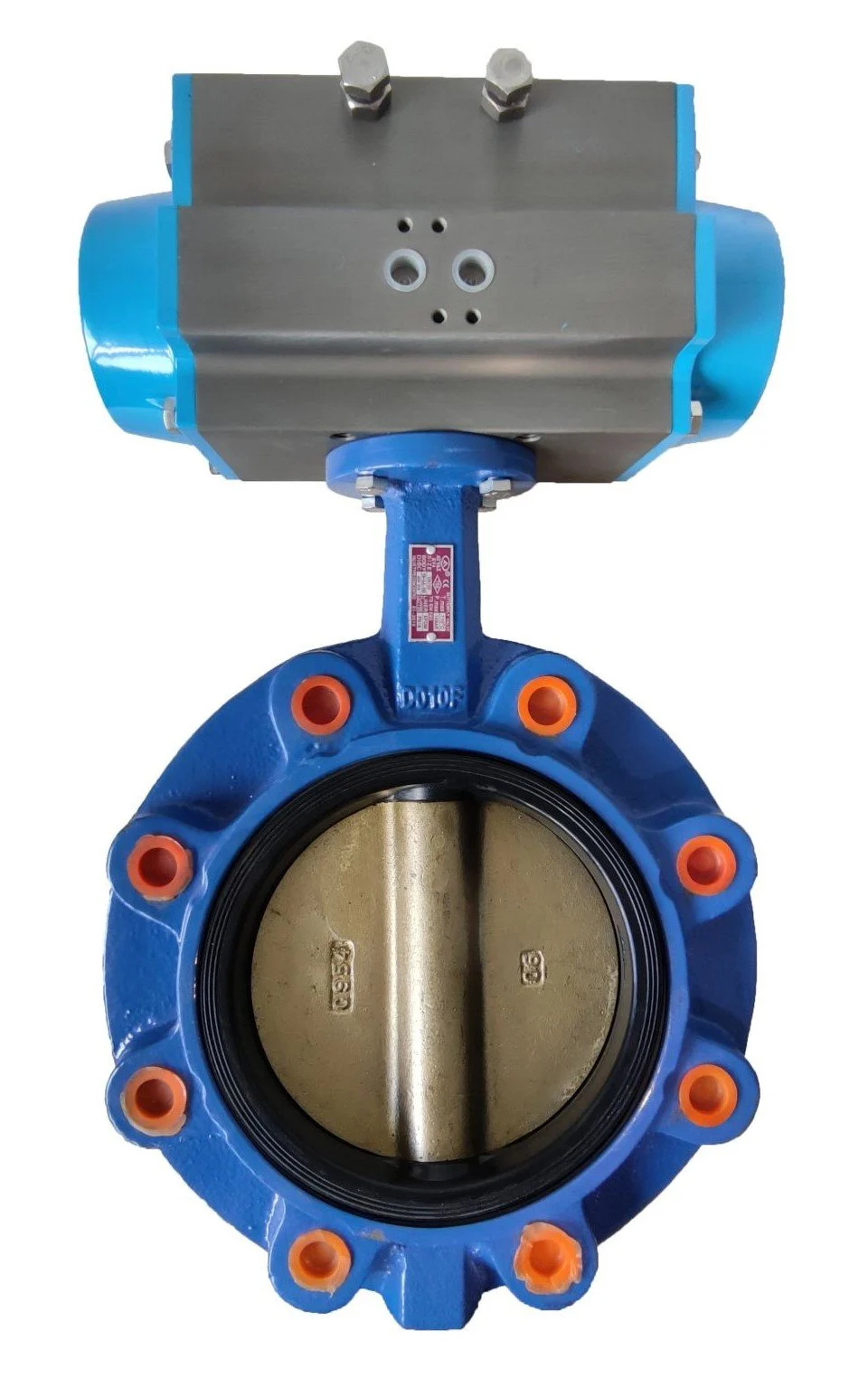 AYVAZ KV-4 Lug Type Butterfly Valve with Double Acting Pneumatic Actuator PN16 DN65