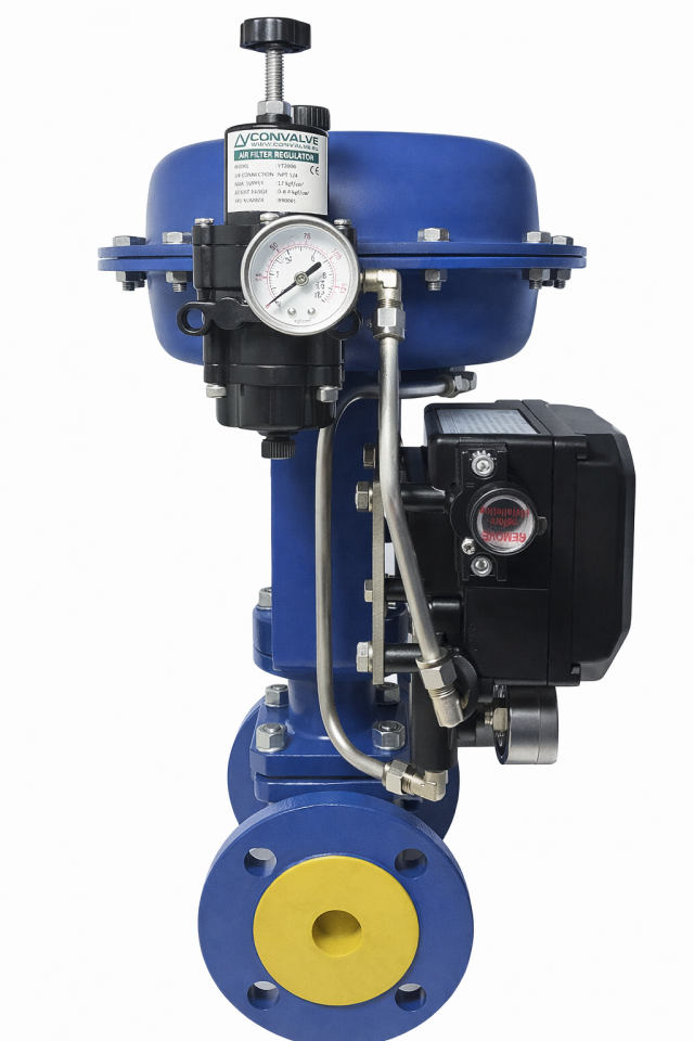 VALFTEK Pneumatic Proportional Control Valve DN50 PN16