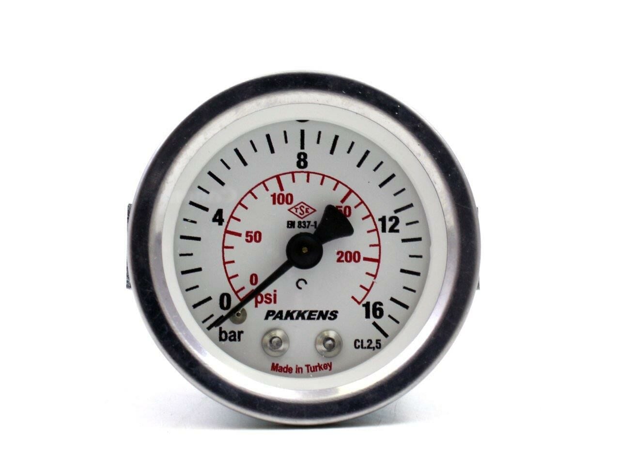 PAKKENS Arka Bağlantılı Pano Tipi Manometre Ø63 mm 16 Bar 1/4''