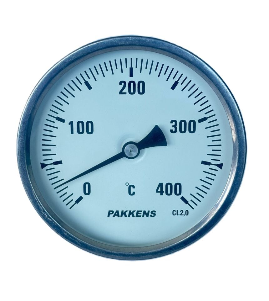 PAKKENS Arka Bağlantılı Bi-Metal Termometre Ø63mm 400°C
