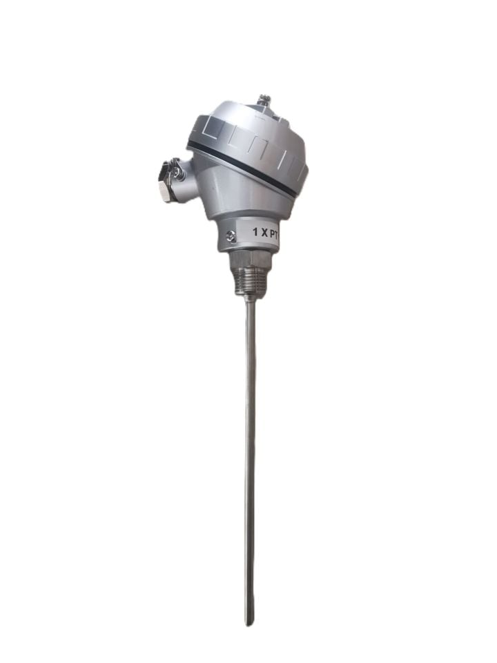 PT100 Rezistans Kafalı Tip Termokupl L:20cm 1/2''