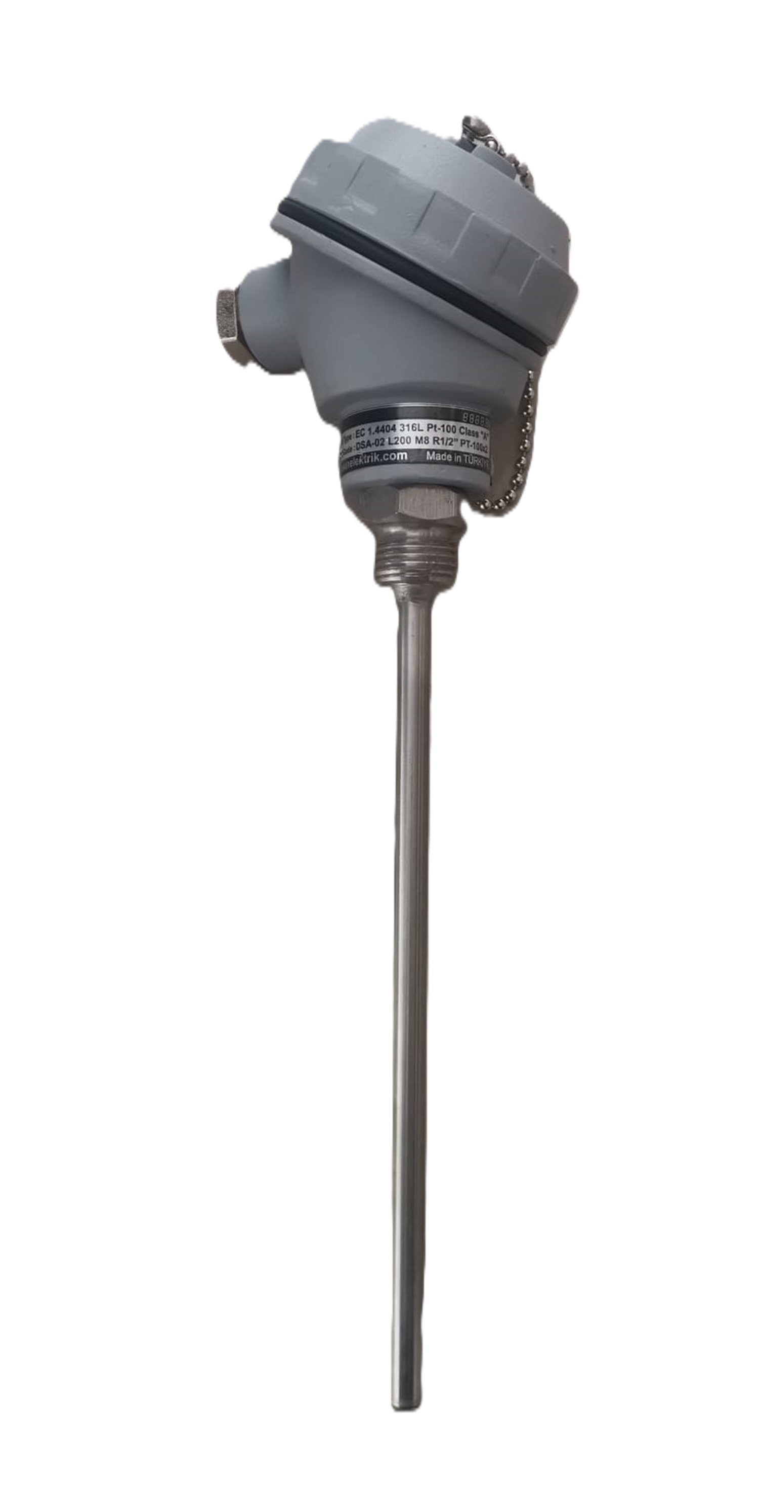 Dacs 2X PT100 Тип глава Термодвойка DSA-02.L200.M8 L:20cm 1/2''